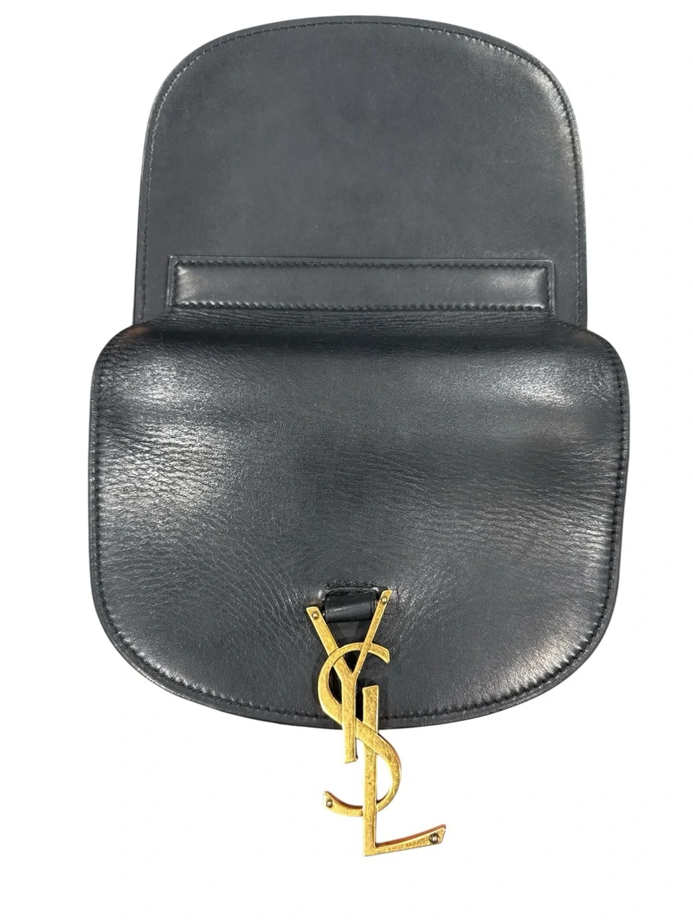 Saint Laurent Black Leather YSL Logo Crossbody - Picture 9 of 10